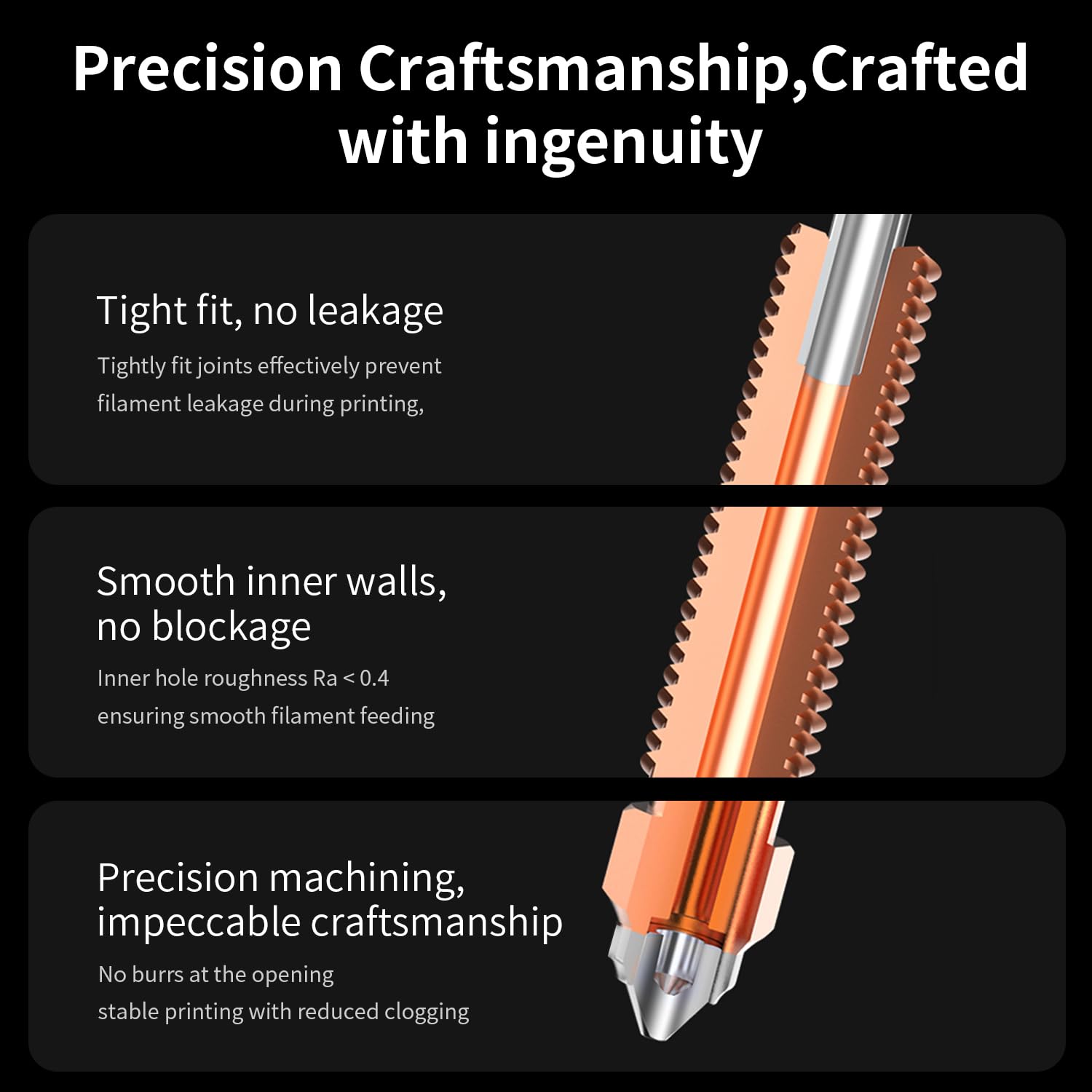 Creality K1C_K1 Max_Ender-3 V3 Unicorn Quick-Swap-Düsen-Kit, schnelle Installation, High-Flow-Druck, verbessertes Material
