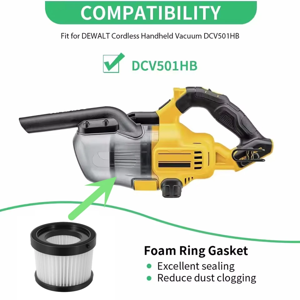 2/4pcs Original Filters For DEWALT DCV501HB Cordless Handheld Vacuum Cleaner Replacement Filters For Makita Vacuum Cleaners