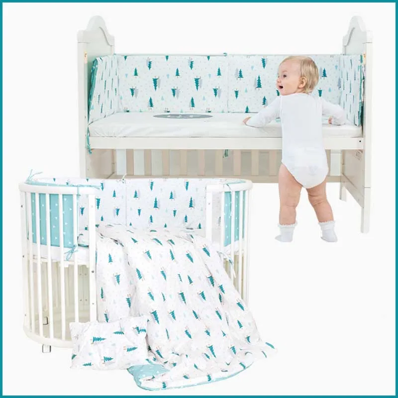 130*30 cm Paraurti per culla nel culla Set per neonati Protezione per lettino stampato in cotone per set per bambini Paraurti per culla Paraurti per neonato