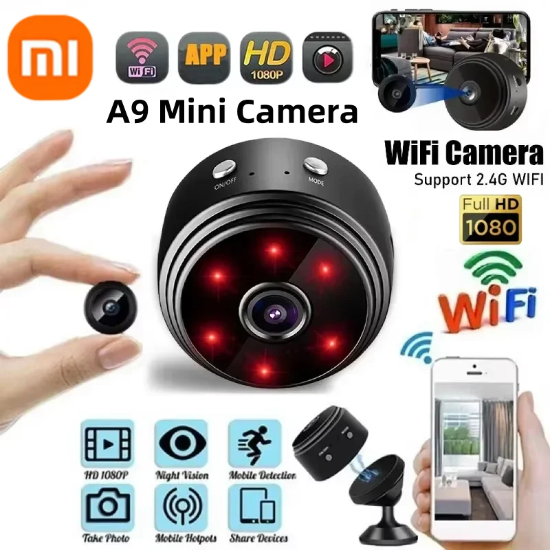 Mini cámara de vigilancia Wifi A9, cámara inalámbrica de Audio interior para el hogar, cámara de protección de seguridad de vídeo remota HD 4K, Monitor IP Wifi