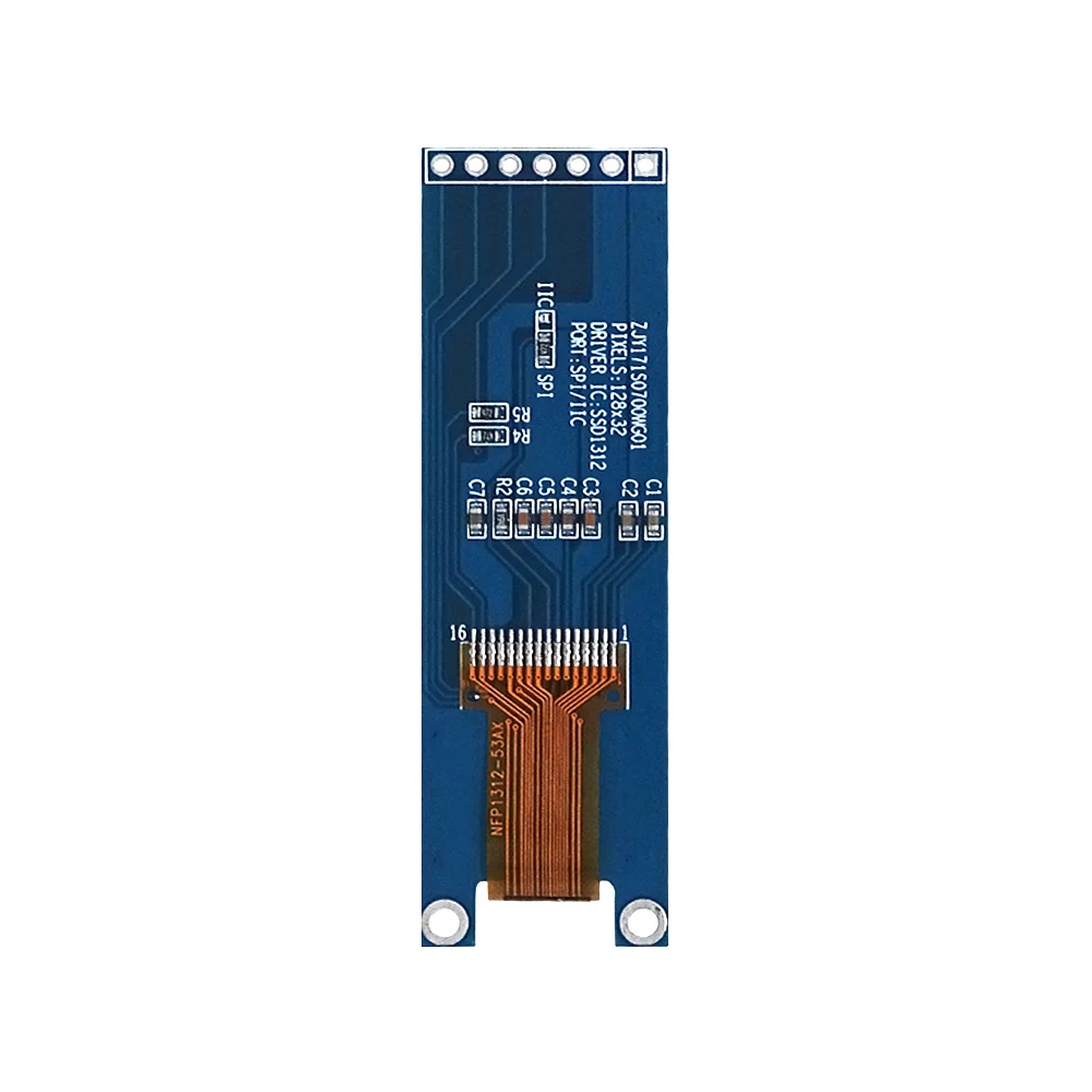 1,71 Zoll oled Display 128 oled Display x 32 Bildschirm ssd1312 Treiber iic Schnitts telle