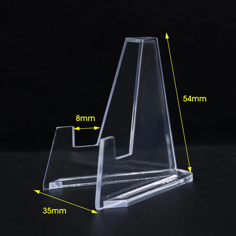 1-10 Chiếc Acrylic Đỡ Tam Giác Đồng Tiền Kỷ Niệm Đồng Hồ Thẻ Hiển Thị Giá Để Triển Lãm Trang Trí Nhà