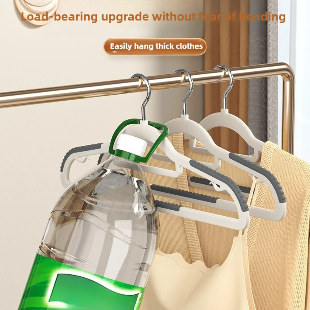 10pcs Home seamless wide shoulder clothes hanger, anti slip and anti bulging bag, thickened for both dry and wet use