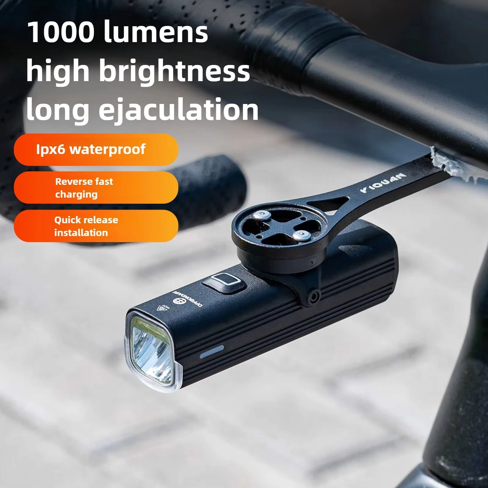 Offbondage luz dianteira da bicicleta 1000lm luz à prova dwaterproof água lanterna de carregamento usb mtb estrada ciclismo lâmpada acessórios da bicicleta