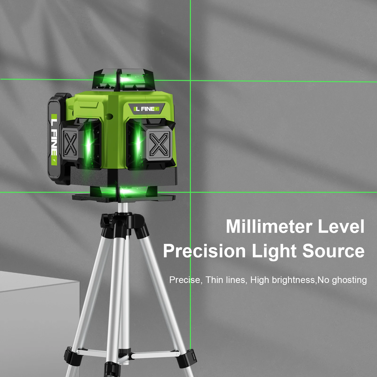 LFINE 2/4D Professional Laser Level 8/16 Lines Horizontal And Vertical With Remote Control  360°Self-leveling Laser Levels