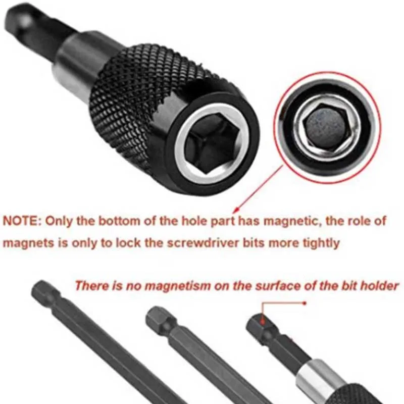 1 PC/3 PCS 1/4 นิ้ว Quick Hex Shank Release แม่เหล็กไขควงไฟฟ้า Extension Bit 60/100/150 มม. Ro