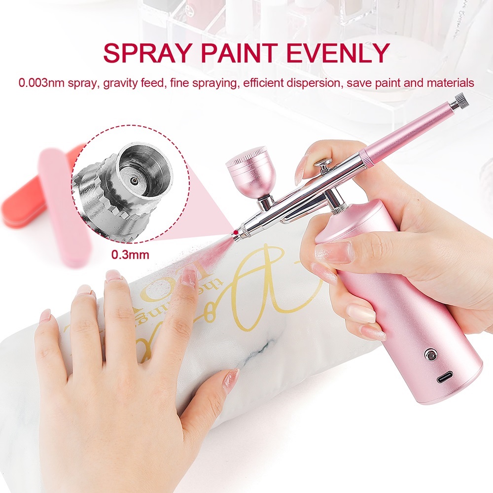 Top 0.4Mm Mini Không Khí Bộ Không Khí-Chổi Sơn Xịt Bình Phun Móng Xăm Hình Nghệ Thuật Thủ Công bánh Nano Sương Mù Máy Phun Sương