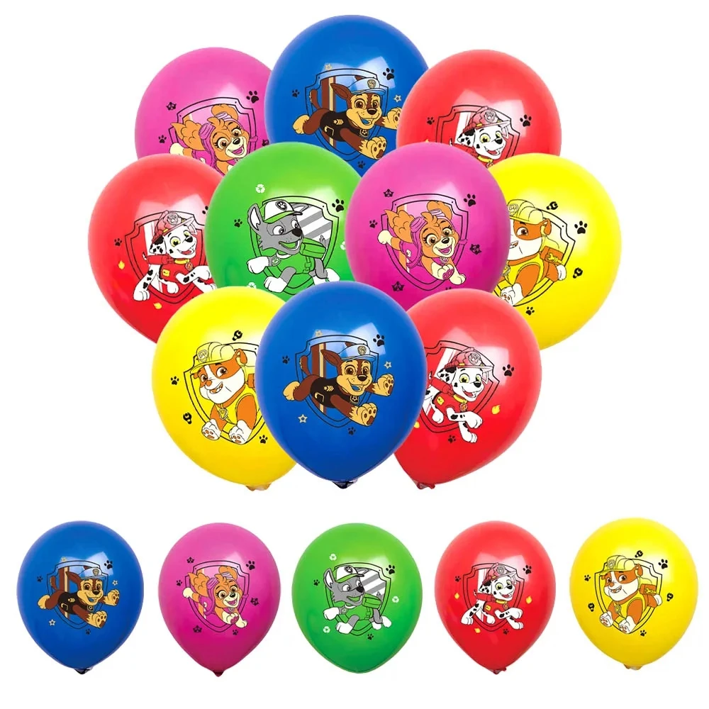 10 Stück Paw Patrol Latex Ballon Partydekorationen Chase Skye Marshall Party Luftballons für Kinder Geburtstag Party Supplies Geschenkspielzeug