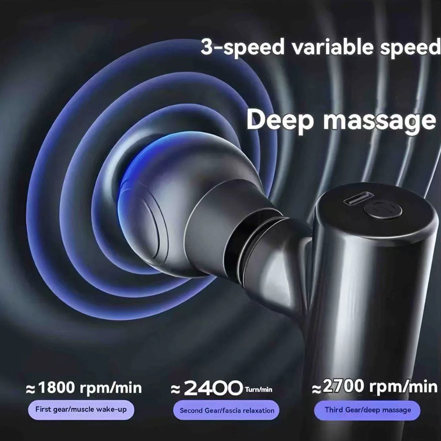 Mini massagem massagem tela lcd 6 cabeças arma massageador muscular portátil elétrica fáscia arma para pescoço pé corpo fáscia arma