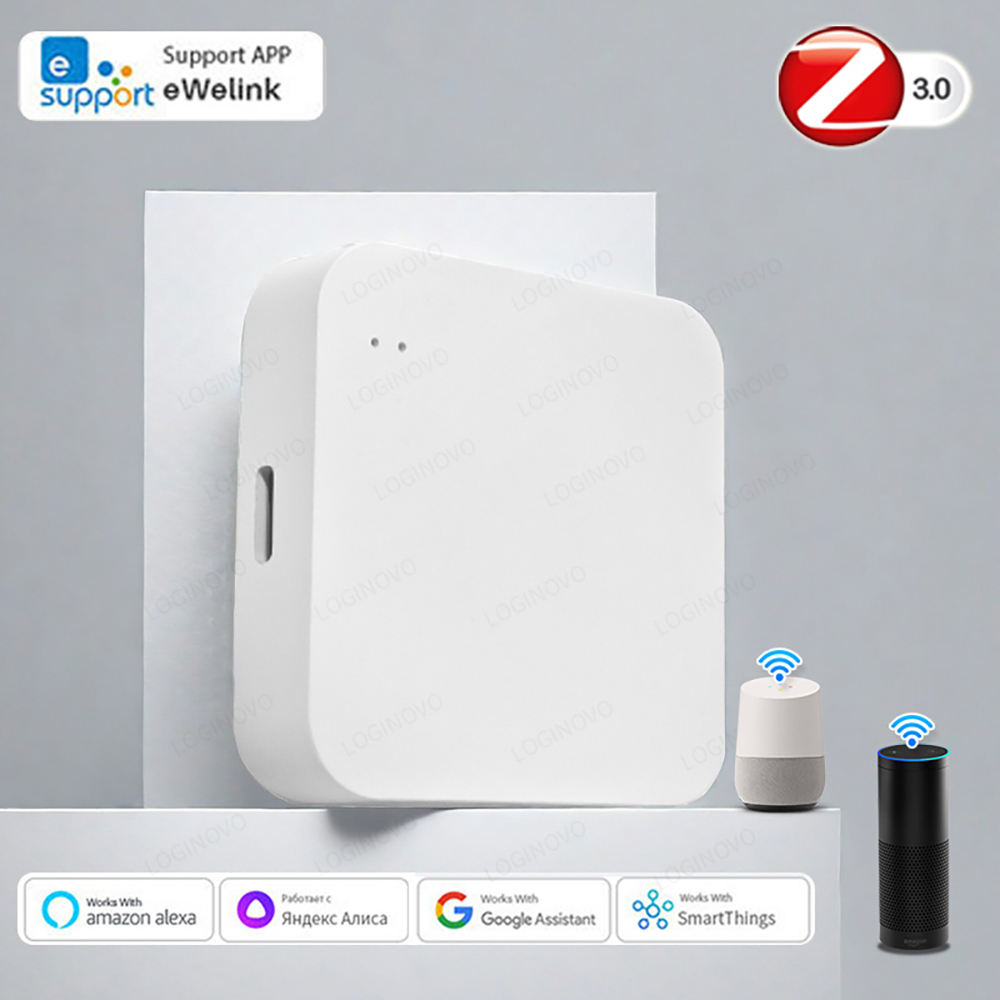 Ewelink APP Zigbee 3,0 Hub de enlace dispositivo de automatización del hogar inteligente Control remoto puente inalámbrico funciona con Alexa Google