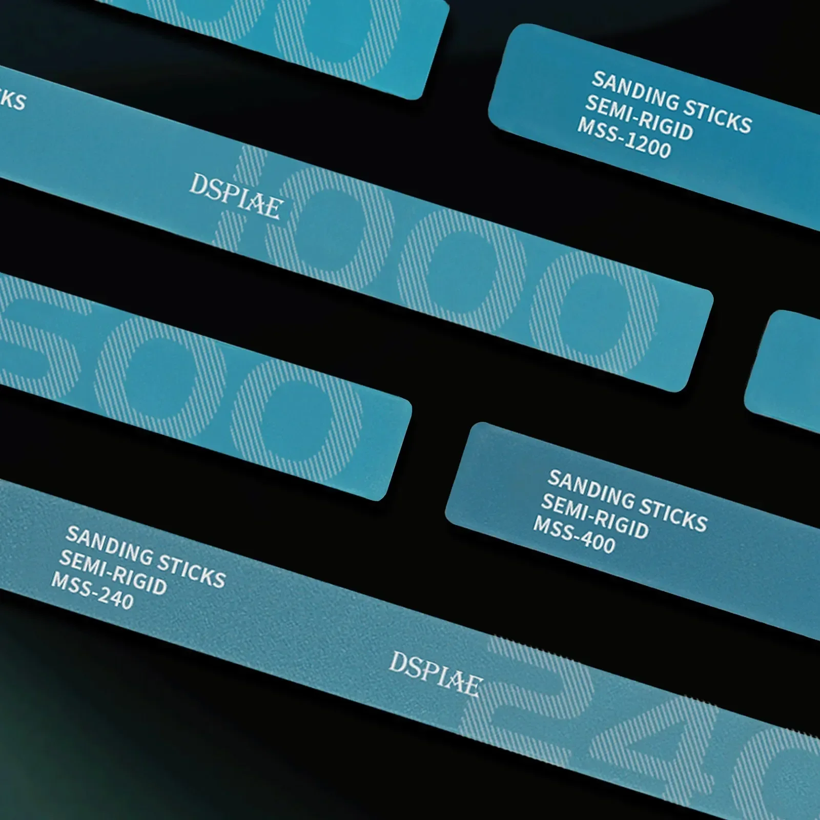 DSPIAE MSS pegatinas de lijado modelo semirrígido herramientas de pulido para modelo herramienta de pulido Hobby DIY papel de lija azul 3 unids/set