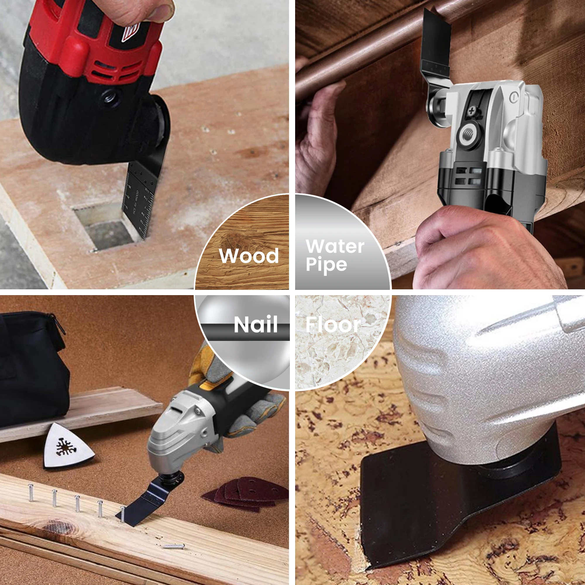 Hoja de sierra Universal oscilante, multiherramienta, escala recta, multiherramienta de corte de madera, para Dremel Milwaukee, 5-60 Uds.