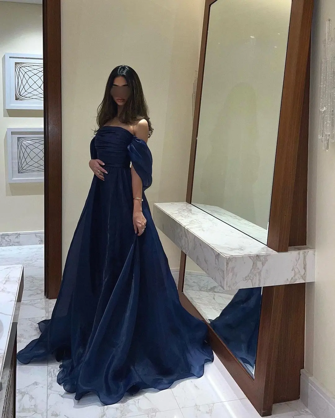 Personalizado net plissado ruched baile de formatura a linha fora do ombro vestido de ocasião sob medida vestidos longos