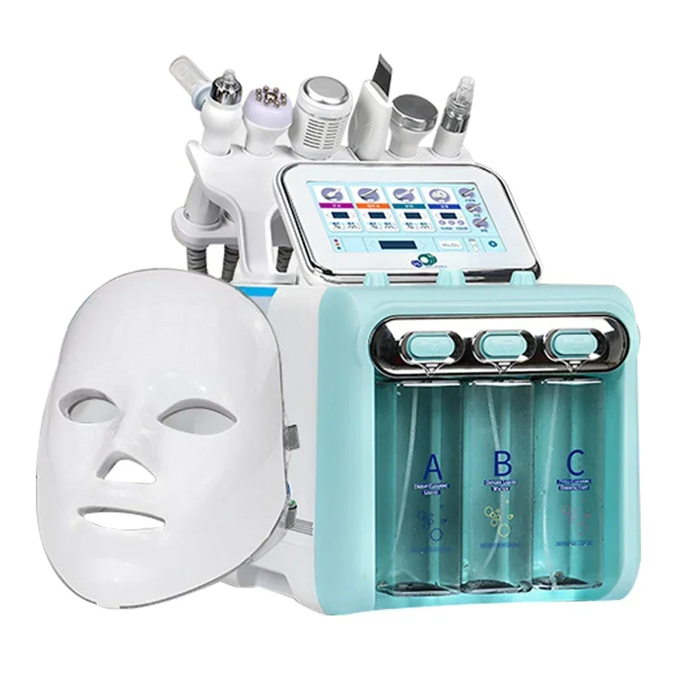 ハイドロダーマブレーション付きウォーター酸素マシン,h2o2リフティングマシン,小さな泡,ディープクレンジング,アクアフェイシャル機器,スキンケア,7 in 1