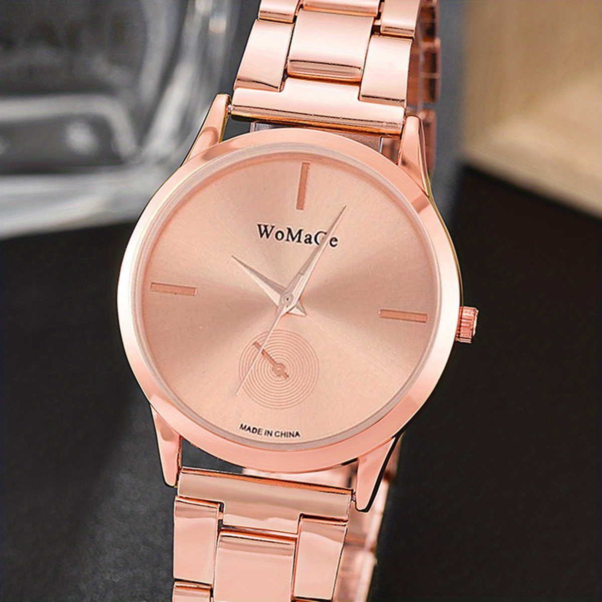 Relógio de quartzo feminino com strass em forma de coração joias, lindo conjunto de 6 peças, 1pc, 5pcs