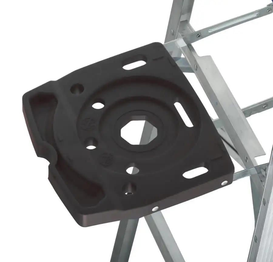 Aluminum Step Ladder 250 Lb Capacity Beefy and Stable Spreader Bracing Elegant Design Smooth Finish Substantial Back Rail