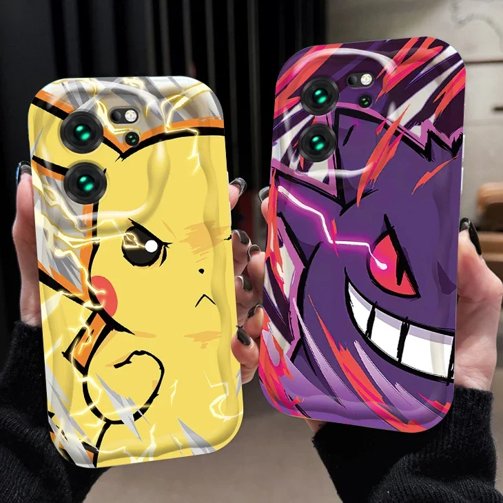 Casing Pokemon Pikachu Gengar, untuk Xiaomi 14T 13T 12T 13 12 11 11i Lite 5G 10T POCO X5 X6 Pro X3 NFC X4 GT F3 F4 F5 F6 M6 M5S C65