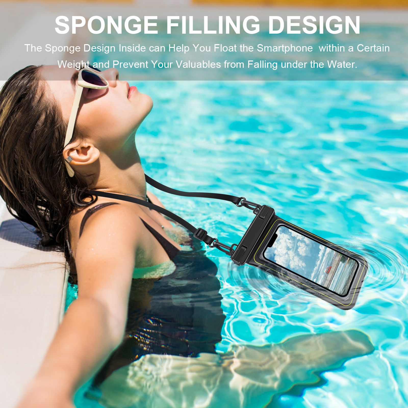 Hazissky-調整可能なストラップ付き防水携帯電話バッグ,健康,サーフィン,ドライバッグポケット用のユニバーサルクロスオーバーボディバッグ