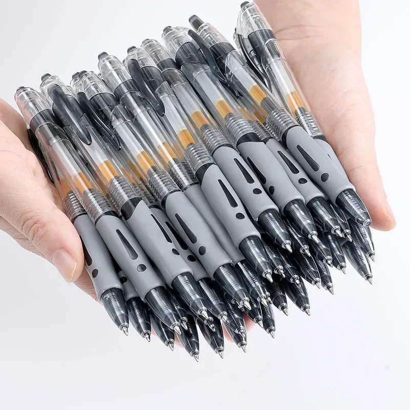 Conjunto de canetas de gel retráteis, 13/30 peças, caneta esferográfica de tinta preta/vermelha/azul para escrita, recargas, acessórios de escritório, material escolar, papelaria