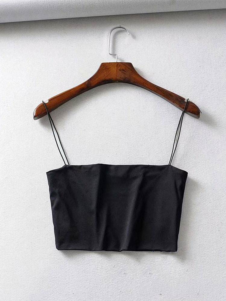 2022 zomer dames crop top sexy elastische katoenen camis mouwloze korte tanktop bar