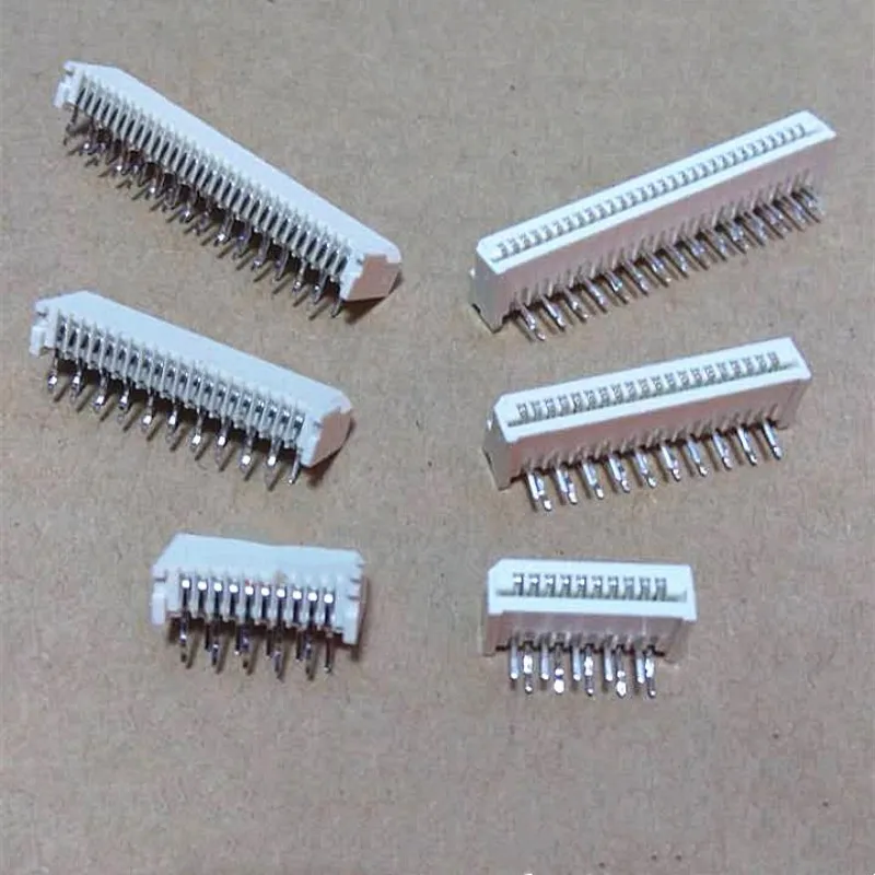 10PCS 1.25mm Pitch Single-sided Contact FFC/FPC Flexible Flat Cable Socket Right-angle Plug/Pin Unlocked FPC Connector
