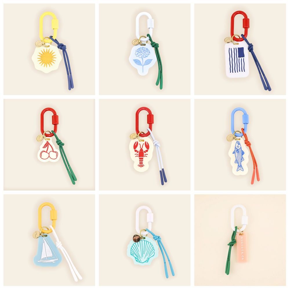 Acrylic Charms Retro Rope Woven Pendant Contrasting Car Keyring Mobile Phone Pendant Cartoon Geometric Bag Chain Charms