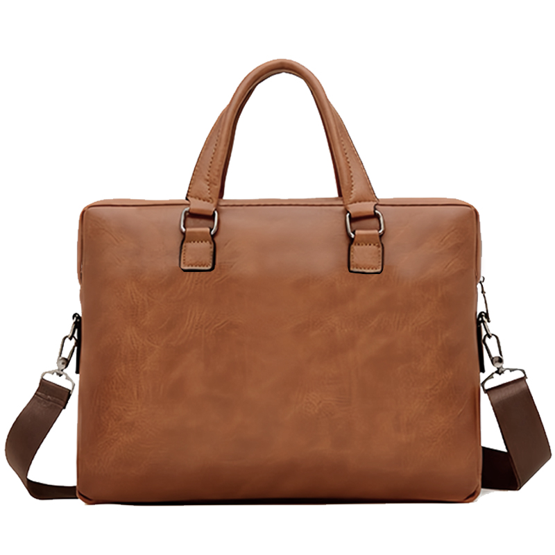 El bolso de hombre de color neutro es adecuado para viajes de negocios y también se puede llevar en un solo hombro. Es hecho de material de PU.