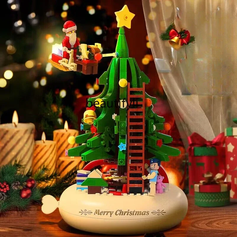 子供のクリスマスツリー,組み立てられたビルディングブロック,おもちゃ,誕生日プレゼント,ビルディングブロック
