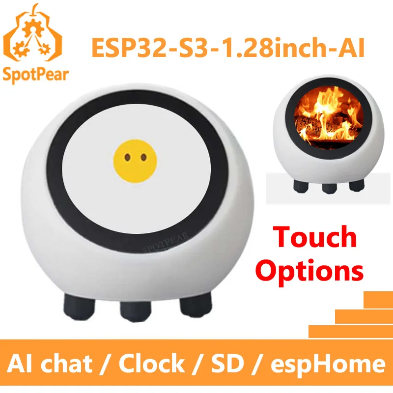 DeepSeek AI Voice Chat Robot Ball ESP32-S3 1,28-дюймовый ЖК-дисплей N16R8 Макетная плата espHome Assistant Wi-Fi Погодные часы для XiaoZhi