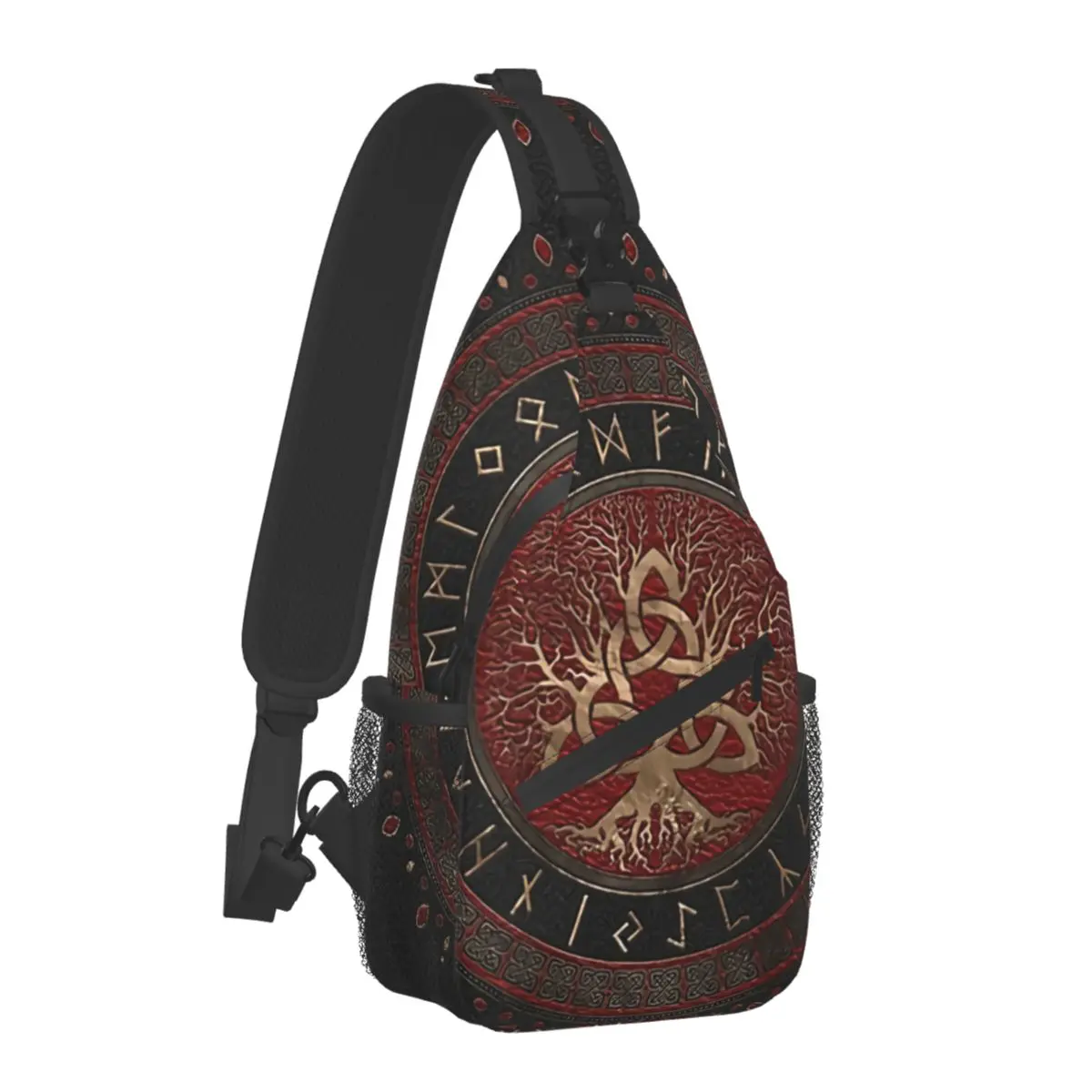 Thần Thoại Bắc Âu Người Viking Túi Đeo Chéo Thể Thao Sóc Cây Triquetra Ngực Túi Unisex Nữ Người Đeo Vai Thời Trang Ba Lô Du Lịch