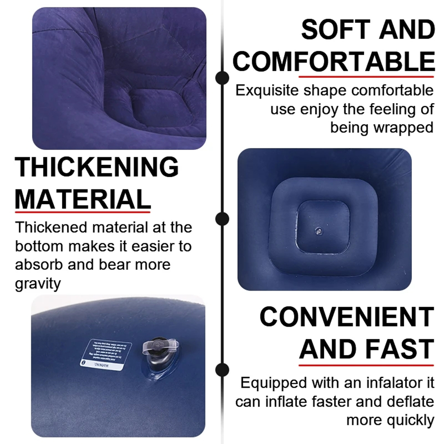 ขนาดใหญ่Lazy Inflatableโซฟาเก้าอี้PVC Loungerที่นั่งBean BagโซฟาPoufพัฟโซฟาTatamiห้องนั่งเล่นSupplyกลางแจ้งCamping