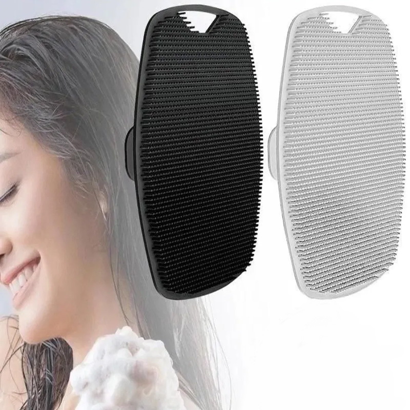 1/2 weiche Silikon-Körperreinigungsbürste, praktisch und praktisch für Paare, leicht zu reinigen, verwöhnt sich selbst mit Silikondusche