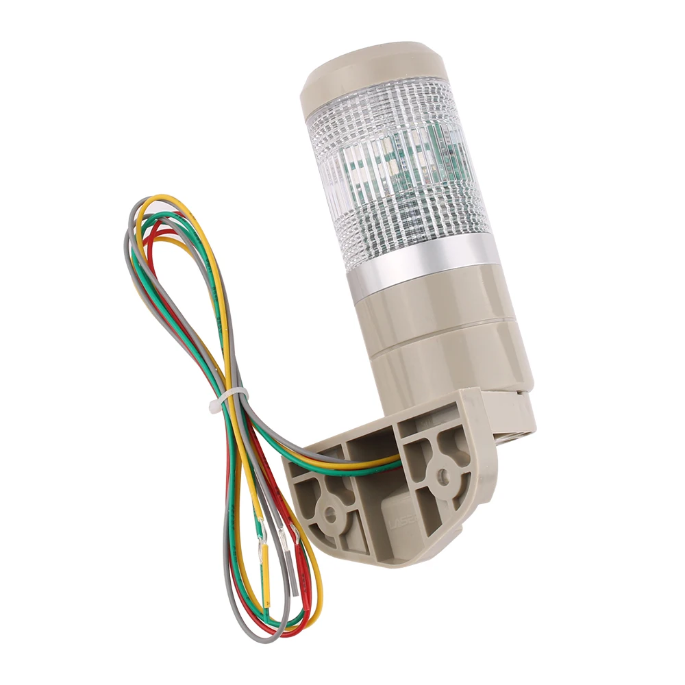 DC 12V 24V Wandsignal-Warnleuchte, 3 Farben, Grün, Rot, Gelb, Anzeige, LED-Sicherheitsalarm, blinkend/Dauerlicht mit Summer