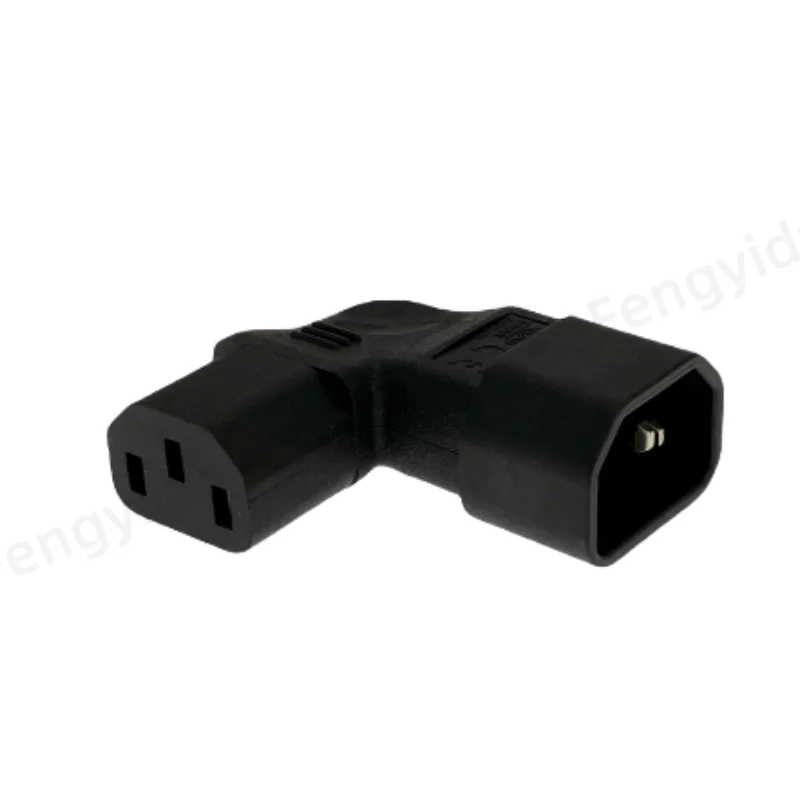 IEC 320 C14 to C13 Left Right Angle AC Adapter IEC 3Pole IEC 320 3pin Male to Female extend 90 Degree Down Up Angle AC converter