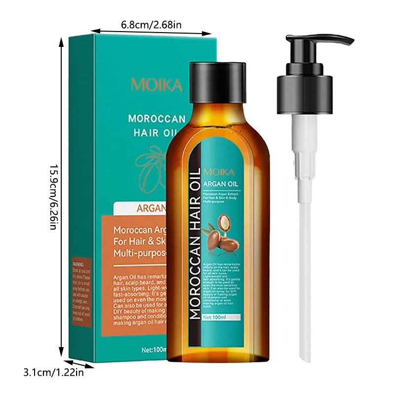 L'huile essentielle de soin capillaire empêche les cheveux secs et fendus, hydrate en douceur, nourrit et adoucit la lumière