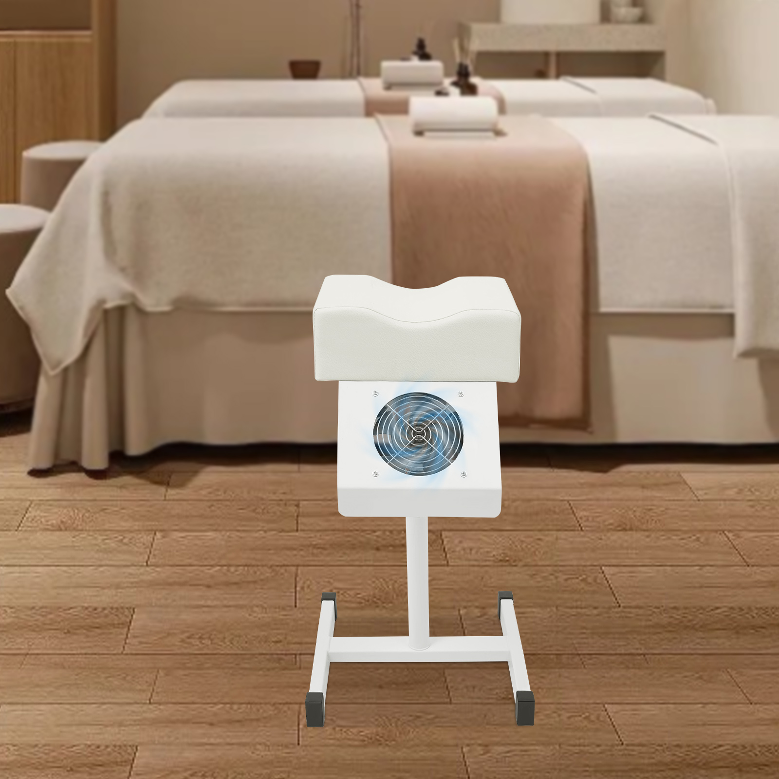 Professional Pedicure Stool Height Adjustable Manicure Chair Beauty Salon Spa Lift Stool Footrest Nail Bench w/Dust Cleaning Fan