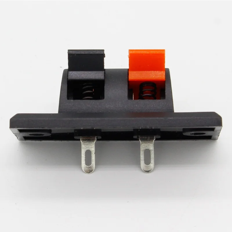 5 pz 2 posizioni connettore terminale push in jack carico a molla 2 vie 2 pin molla push rilascio terminali per altoparlanti audio domestici
