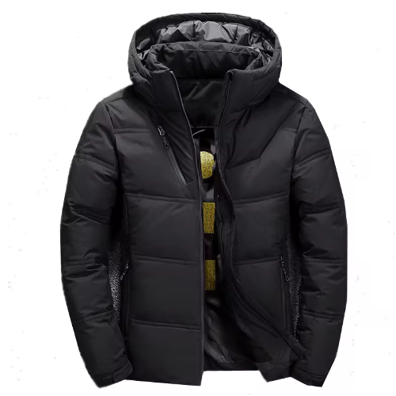 Fgkks 2024 Kwaliteit Merk Heren Donsjack Slanke Dikke Warme Effen Kleur Capuchon Jassen Mode Casual Donsjacks Man