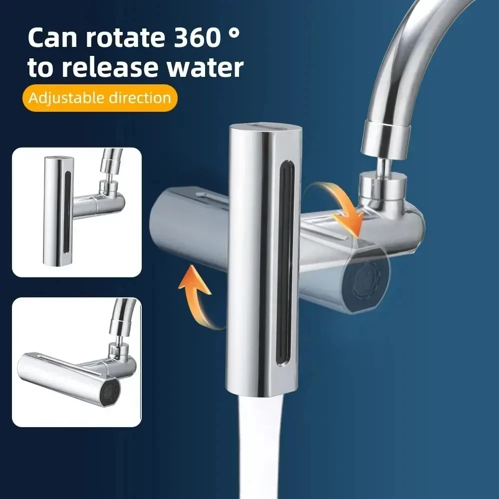 Multifunktionaler Waschbecken-Wasserhahn-Anschluss, Küchenspüle, Wasserfall-Wasserhahn, 4-Modus, Wasserauslass, Universal 720 °   Rotation Wasserhahn verlängern