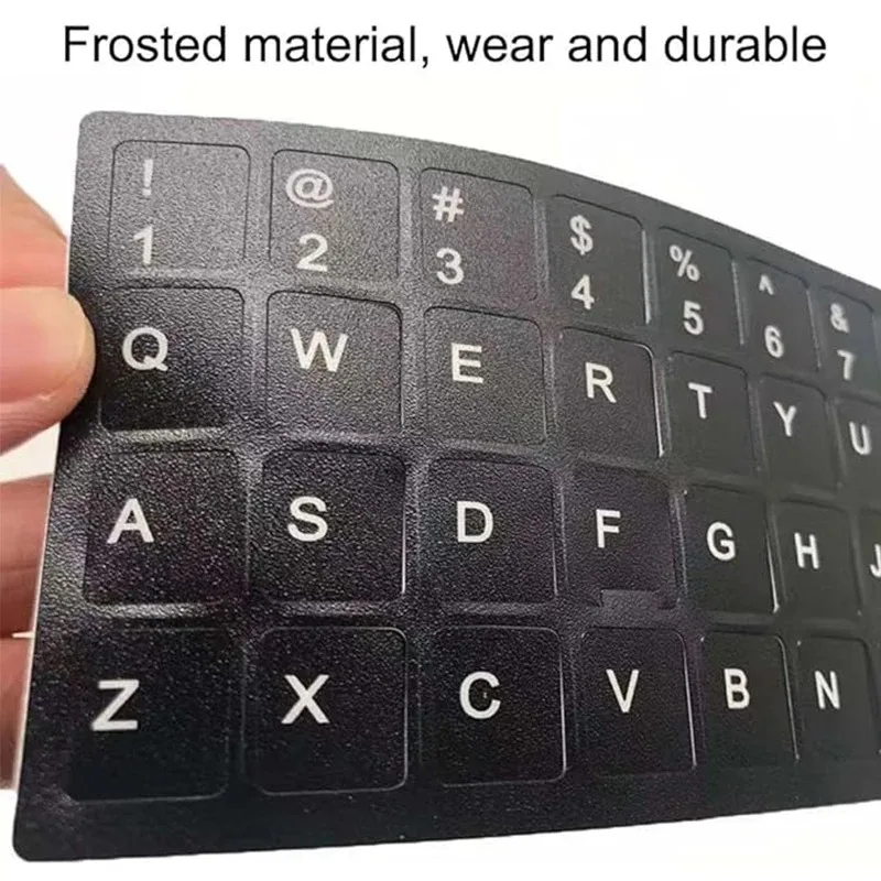 Adesivos de teclado resistentes ao desgaste, substituição de letras espanhol/inglês/italianas/coreanas para laptop e pc