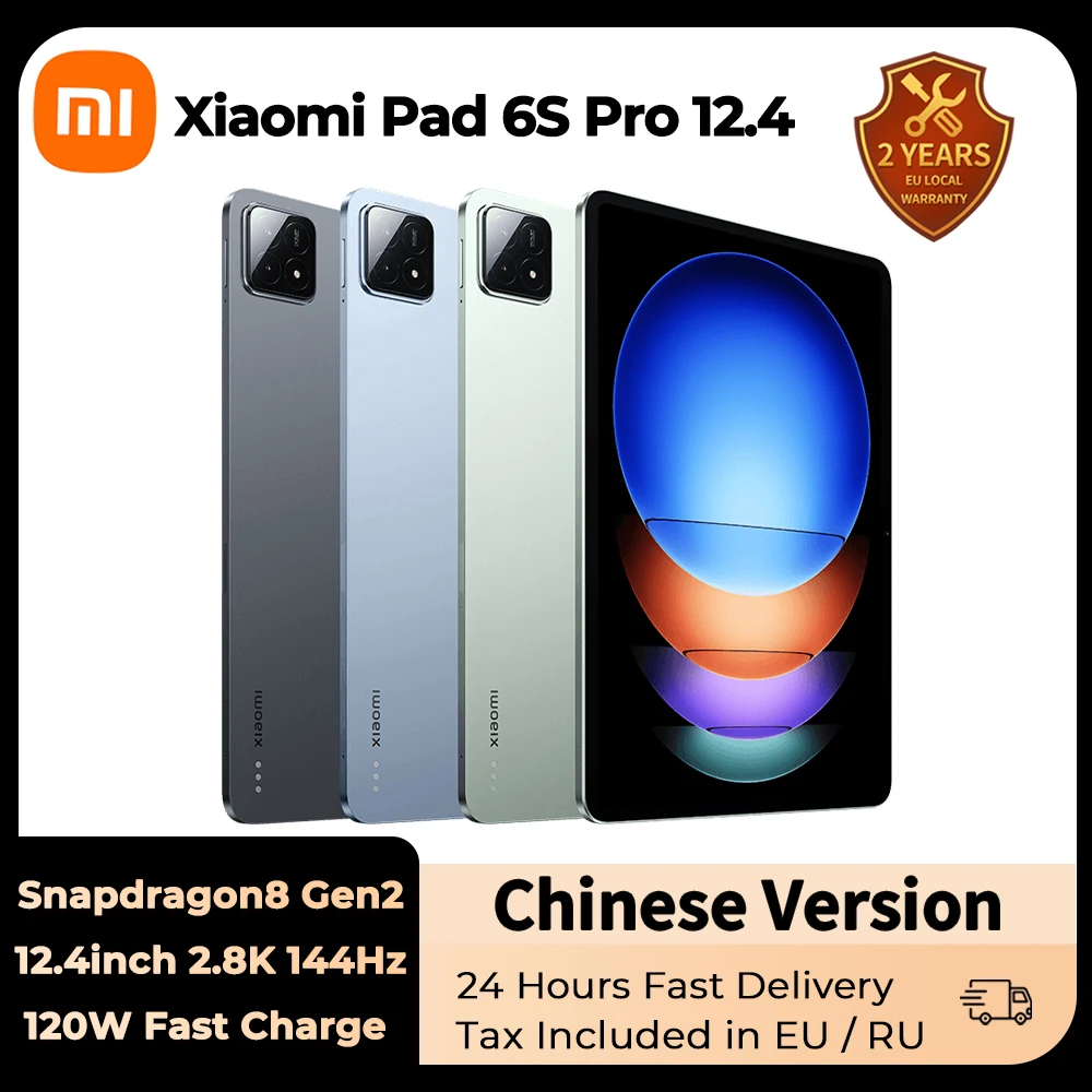 Xiaomi mi pad 6 s pro 12,4 snapdragon 8 gen2 12,4 Zoll 3k 144hz Bildschirm 10000mah 120w Schnell ladung Hyperos System Stereo 6 Lautsprecher
