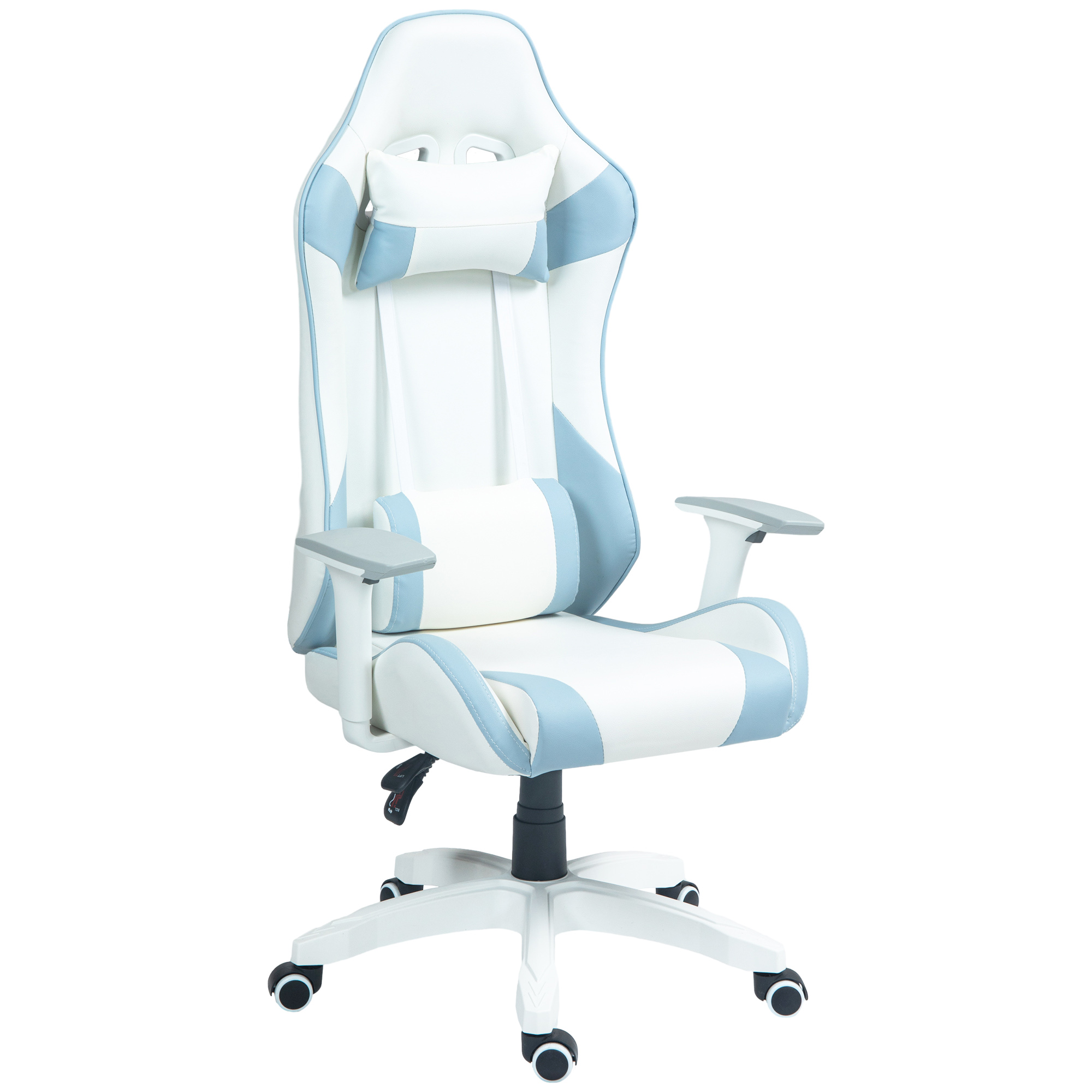 Homcom rotierender Liegestuhl mit Lenden kissen 67x60x120-128 cm blau