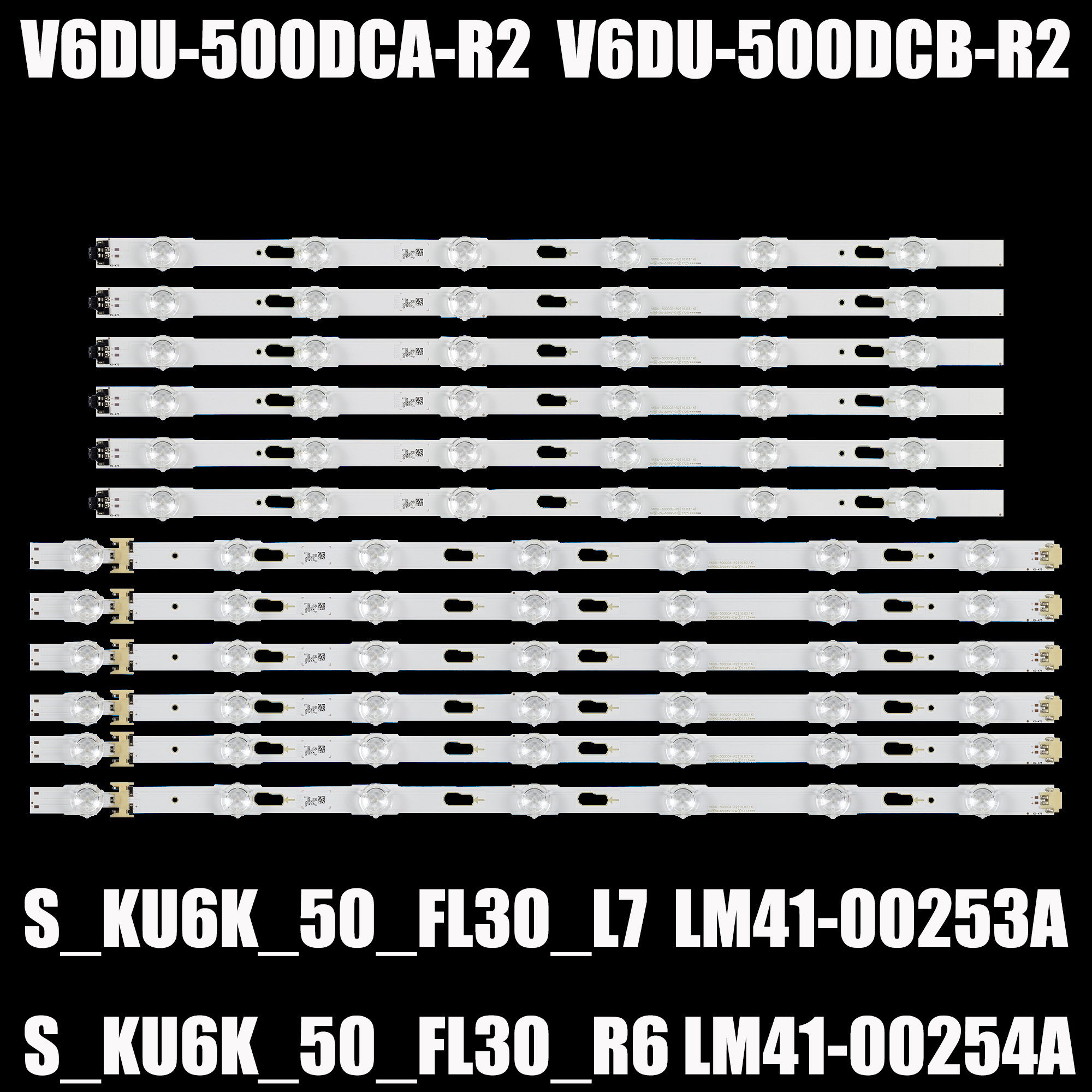 Tira CONDUZIDA para UE50KU700 UE50HU6000K UN50MU6100 UE50MU6120 UE50KU6072 UE50KU6079 UE50KU6000 UE50KU6300 V6DU-500DCA-R2