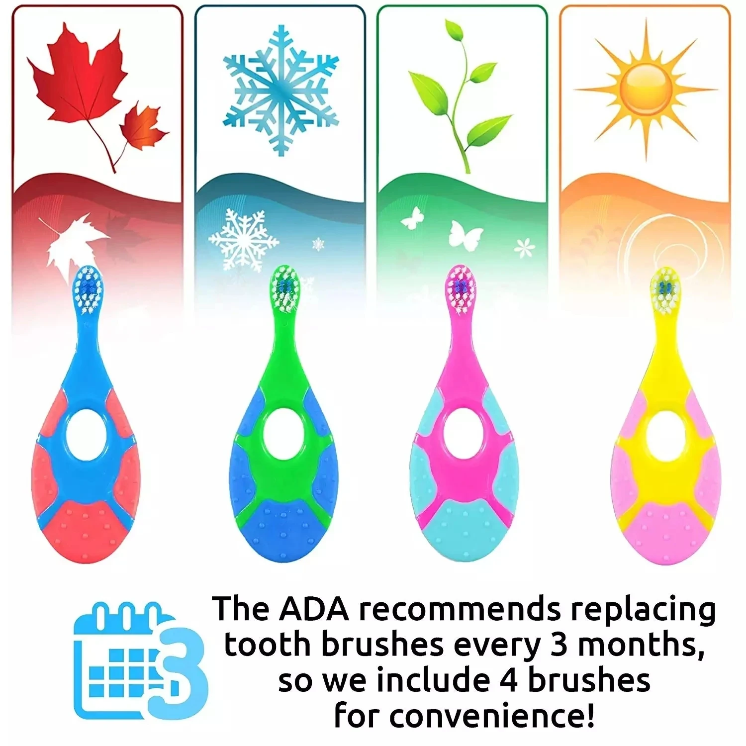 2 ชิ้น KidsToothbrush เด็กที่มีขนแปรงนุ่มแปรงสีฟันเด็กวัยหัดเดินปลอดสาร BPA การฝึกอบรมแปรงสีฟันฟันผลัดใบ