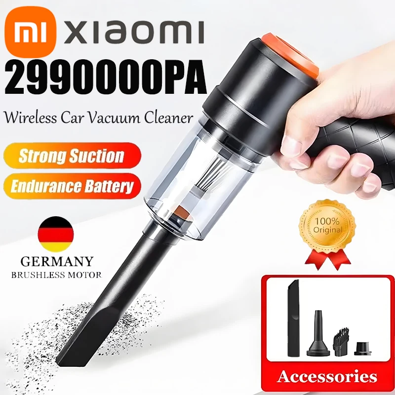 Xiaomi-aspiradora portátil inalámbrica para coche, aspirador de mano de alta potencia para el hogar y el coche, 690000Pa
