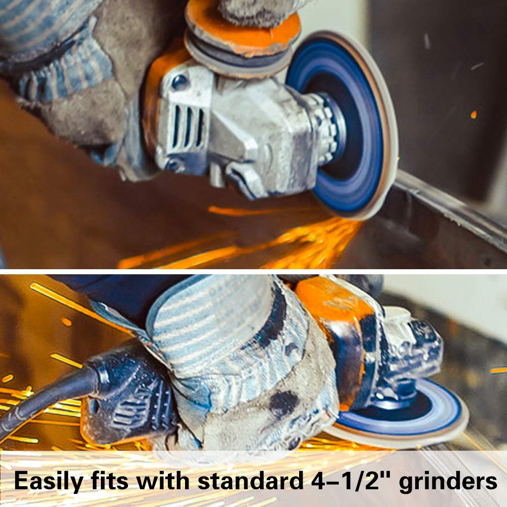 Discos de solapa de circonio, discos de lijado de 125/150/180mm, cuchillas de muelas de grano 36/80/100/120 para acabado de amoladora angular, 5 uds.