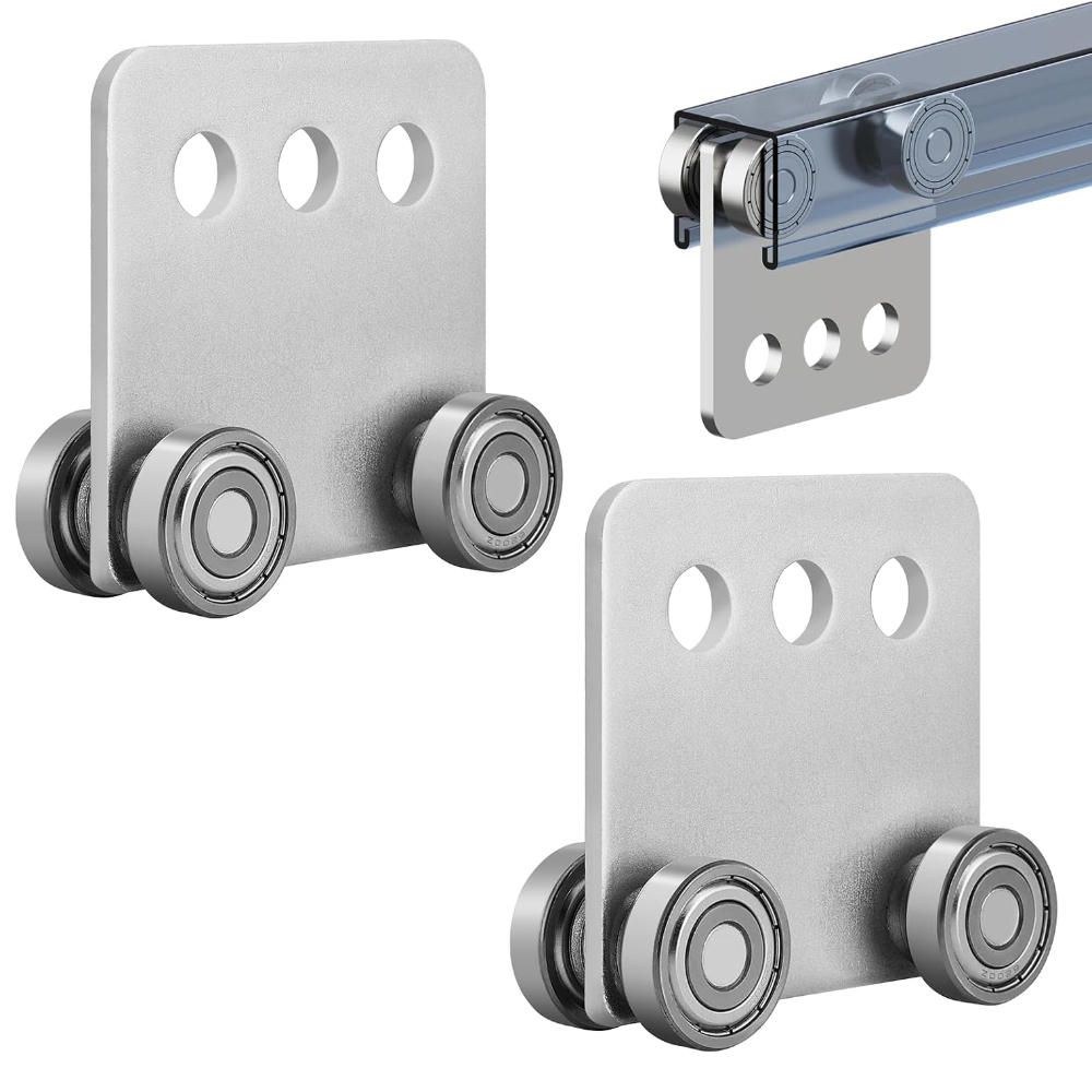 2Pcs 4 Wheel Trolley Assembly Rollers Four Bearing Trolley Assembly for 1-5/8" Wide and All 1-5/8" or Taller Strut Channel