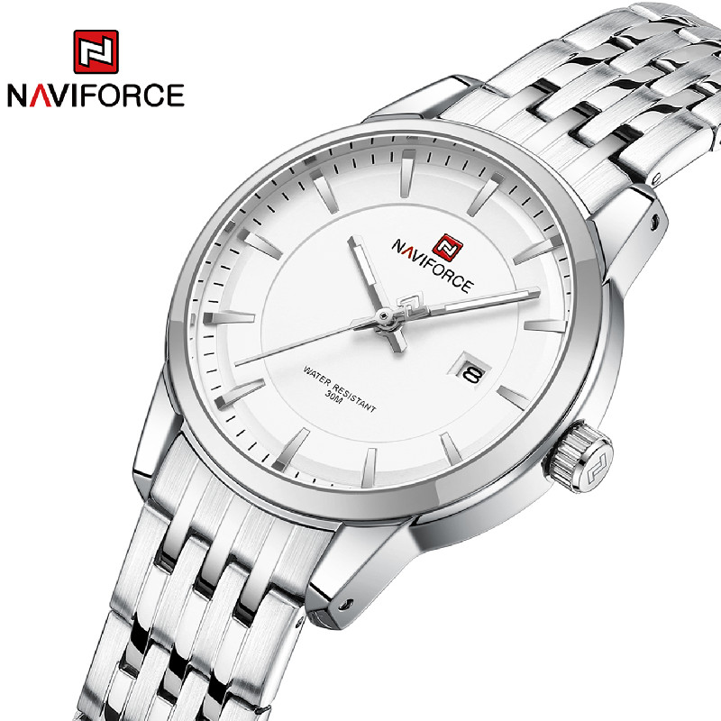 Navi force Marke Original Frauen Mode Kalender Uhren wasserdichte leuchtende Liebhaber Luxus Quarz Armbanduhr Edelstahl Uhr
