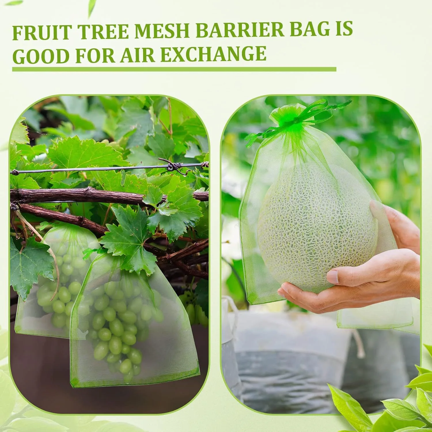 50 stücke Obst Schutz Taschen Anti-Vogel Garten Netting Taschen Erdbeere Trauben Mesh Tasche Plante Gemüse Netting Abdeckung Garten werkzeug