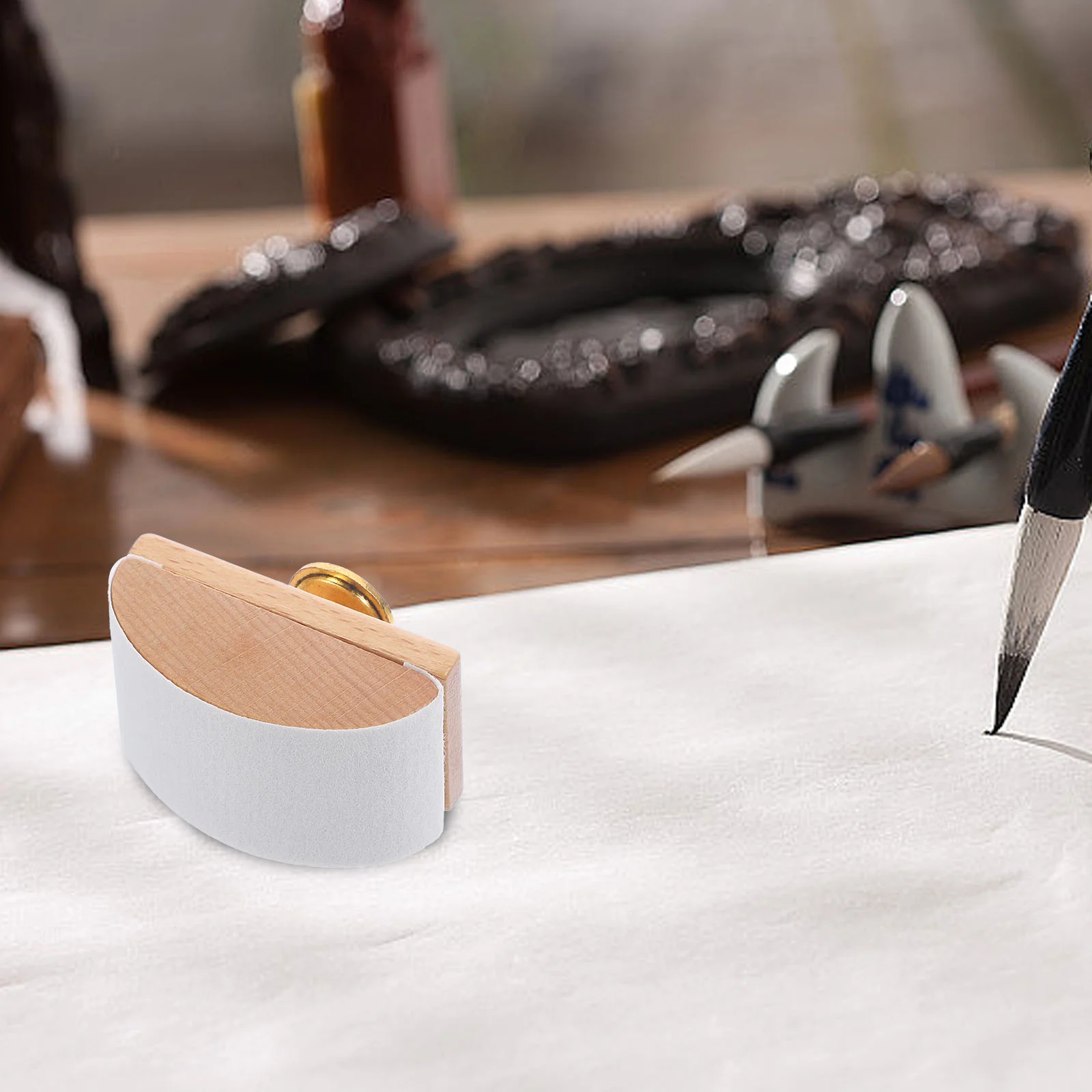Rocker Ink Absorber Blotting เครื่องมือสําหรับปากกาน้ําพุกระดาษที่มีประโยชน์ Blotter การประดิษฐ์ตัวอักษรไม้ Quick Drying